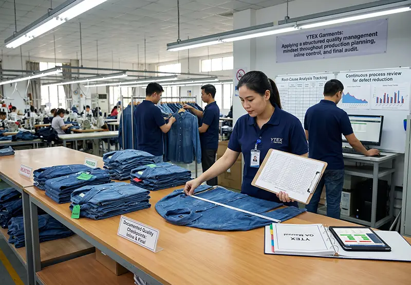Quality assurance process for garments
